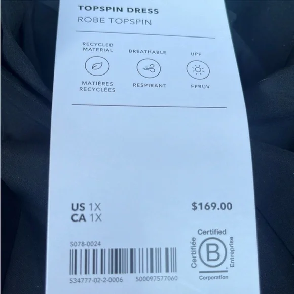 Athleta NWT Topspin Travel Quick Dry Dress - Picture 4 of 16
